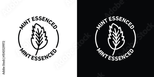 Mint essenced icon filled flat sign concept for web design.