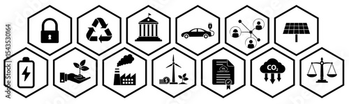 Icons of different Environmental Social Governance concepts