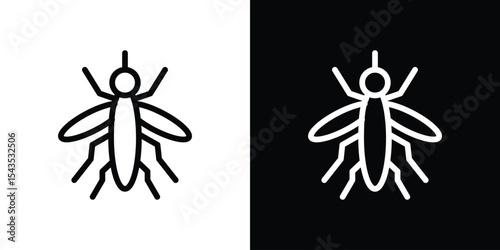 Mosquito icon filled flat sign concept for web design.