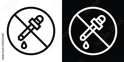 No artificial flavor icon filled flat sign concept for web design.