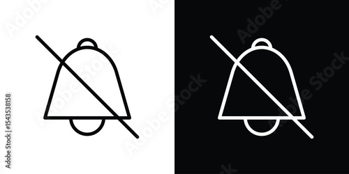 Notification off icon filled flat sign concept for web design.