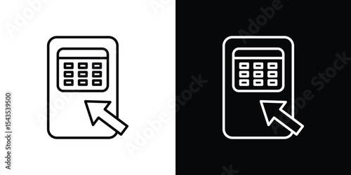 Online appsointment icon filled flat sign concept for web design.