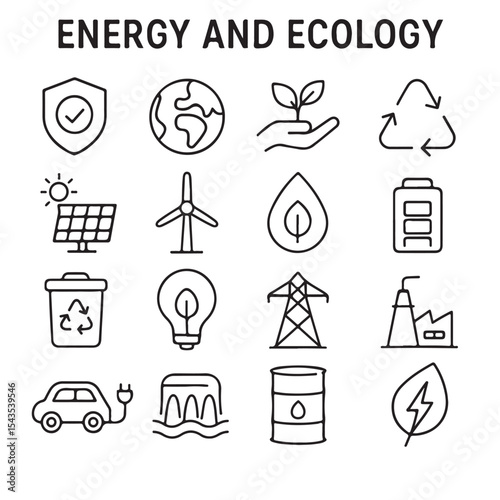 Energy and ecology icon