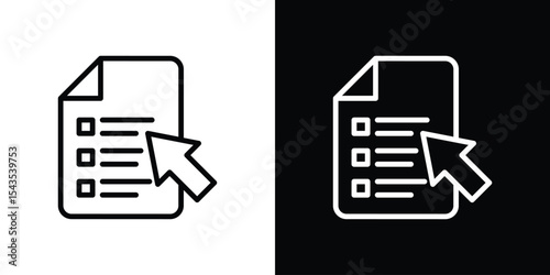 Online exam test icon filled flat sign concept for web design.