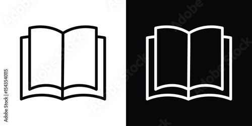 open book icon filled flat sign concept for web design.