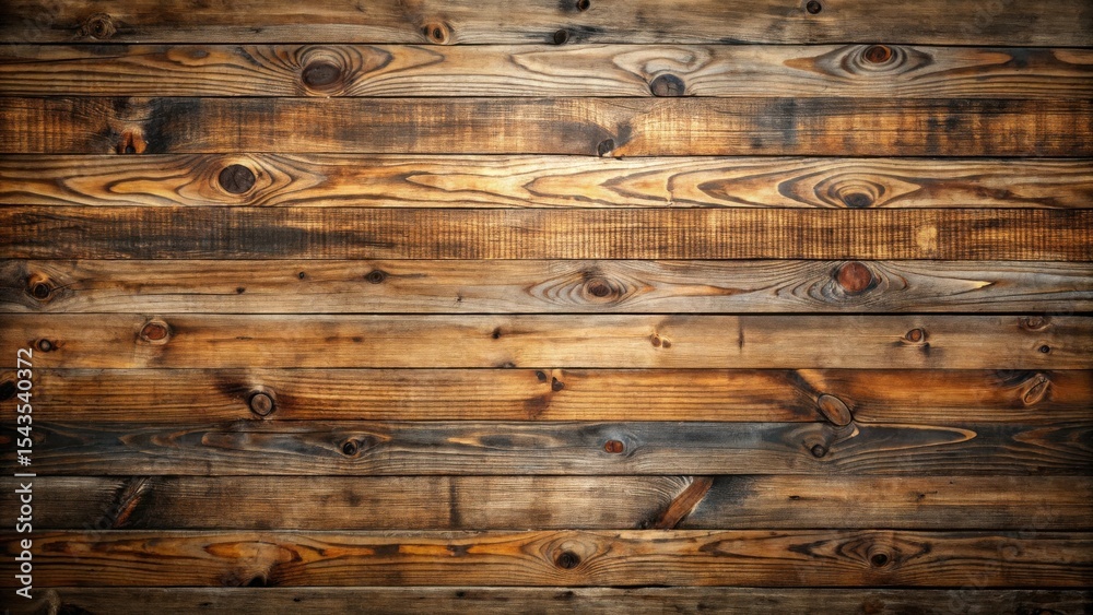 Naklejka premium Rustic Brown Wooden Planks Showing Natural Grain and Texture for Design Backgrounds