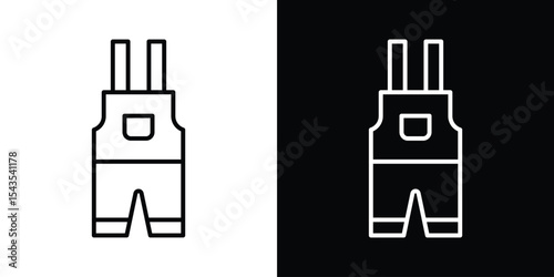 Overall icon filled flat sign concept for web design.