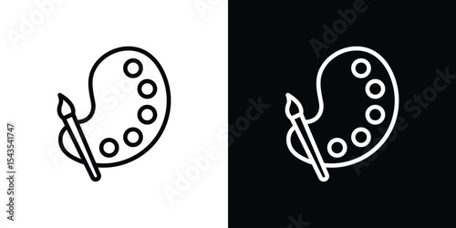 Paint icon filled flat sign concept for web design.