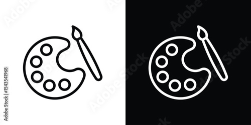 Palette icon collection. line stroke icon. EPS 10