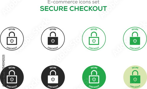 RISK-FREE SHOPPING ICONS SET Vector Illustration