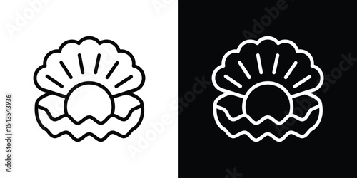 Pearl icon filled flat sign concept for web design.