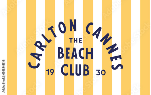 Carlton cannes beach club vector graphics