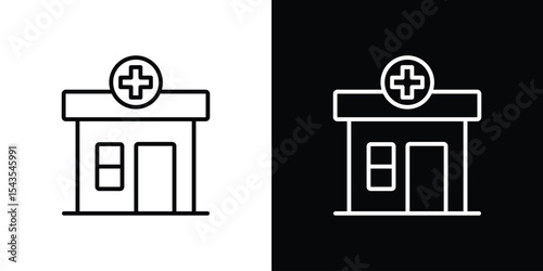 Pharmacy icon filled flat sign concept for web design.