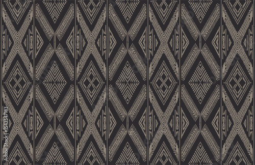 Traditional Yakan Cloth Pattern – Seamless Ethnic Textile Design with Geometric Motifs and Vibrant Cultural Colors