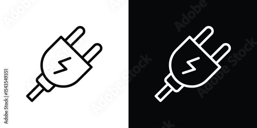 Plug icon filled flat sign concept for web design.