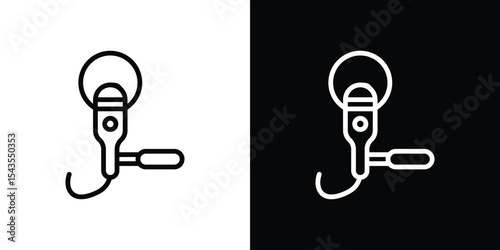 Polisher icon filled flat sign concept for web design.