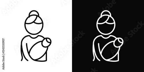 Postnatal care icon filled flat sign concept for web design.