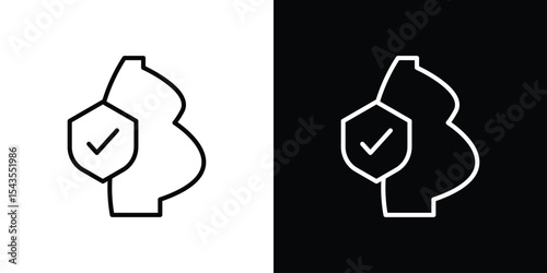 Pregnancy insurance icon filled flat sign concept for web design.