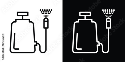 Pressure sprayer icon filled flat sign concept for web design.