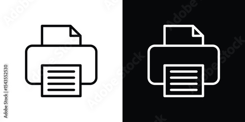 Print button icon filled flat sign concept for web design.