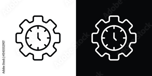 Productivity and efficiency icon filled flat sign concept for web design.