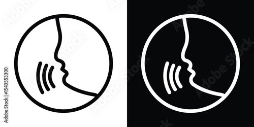 Pronunciation icon filled flat sign concept for web design.