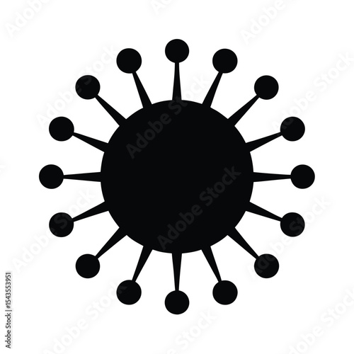 Simple virus silhouette vector illustration