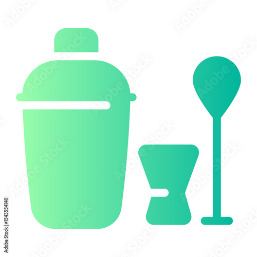 cocktail shaker gradient icon