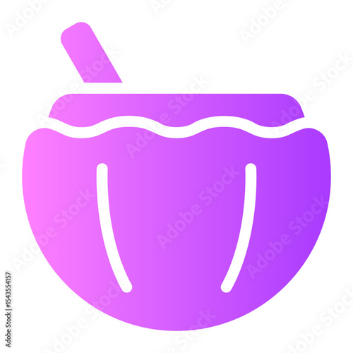 coconut drink gradient icon