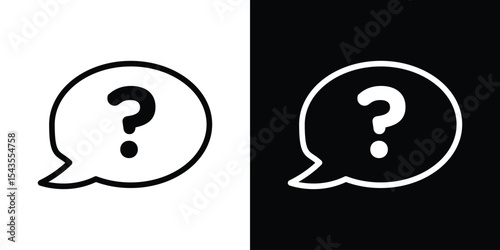 Question icon collection. line stroke icon. EPS 10