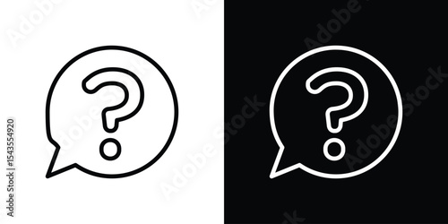 Question icon filled flat sign concept for web design.