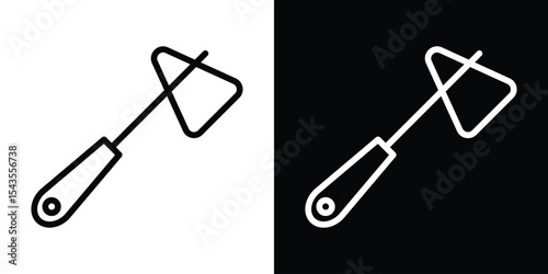 reflex hammer icon filled flat sign concept for web design.