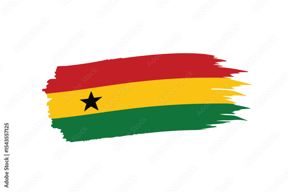 Obraz premium Brushstroke Flag of Ghana
