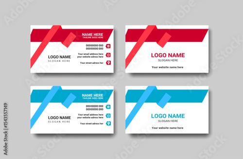 Modern Professional Business Card Template with Clean Layout