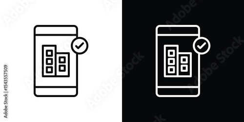 Reservation smartphone icon filled flat sign concept for web design.