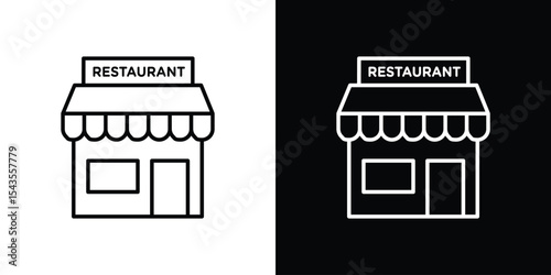 Restaurant icon filled flat sign concept for web design.
