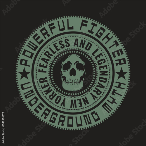 Fighting sport badge typography . T shirt graphics. print	
