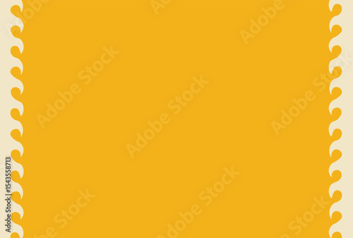 Hawaiian waves on yellow background template. Vector frame, border for wedding invitations and greeting card design, Hawaiian concept, Summer concept, Summer party