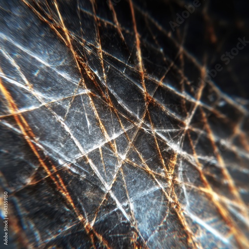 Exploring the intricate details of a scratched phone screen in mesmerizing close-up