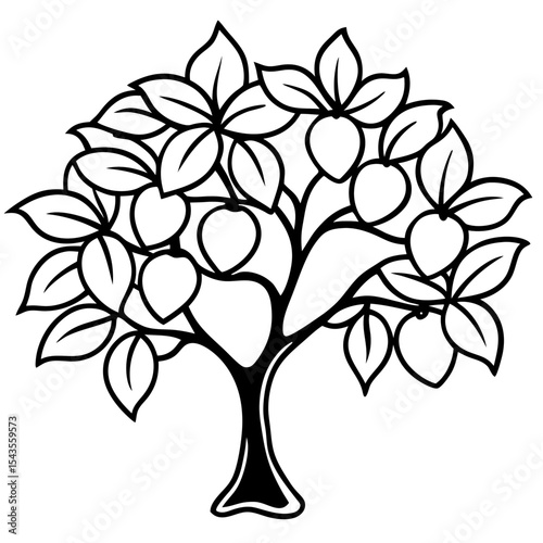 Lemon Tree Silhouette Illustration