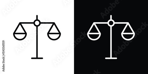Scale icon filled flat sign concept for web design.