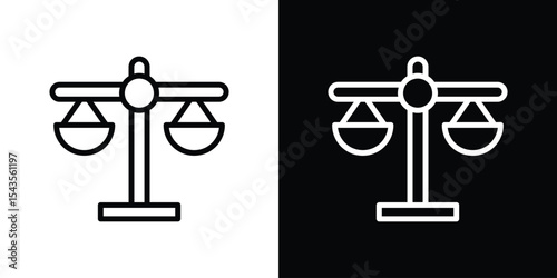 Scale icon filled flat sign concept for web design.
