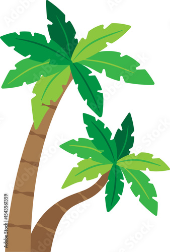 tropical tree vector art 야자수 열대 나무 벡터 illustration