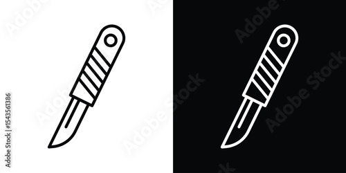 Scalpel icon filled flat sign concept for web design.