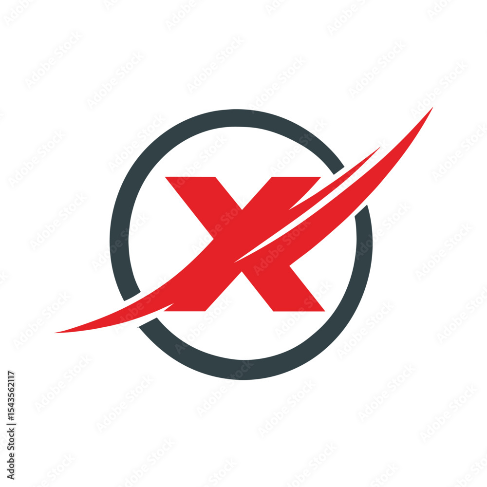 Obraz premium X letter logo template vector icon