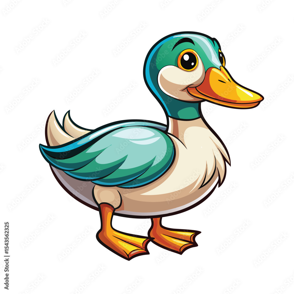 Obraz premium duck on white background