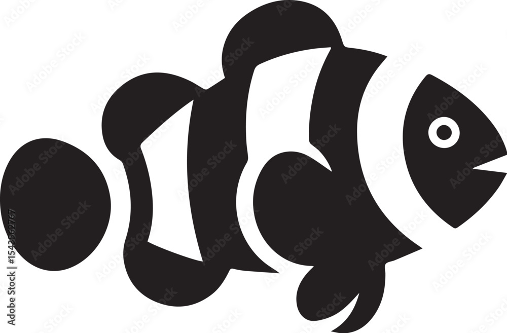 Obraz premium clownfish vector illustration on white background