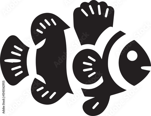 clownfish vector illustration on white background