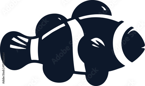 clownfish vector illustration on white background