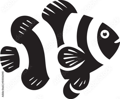 clownfish vector illustration on white background